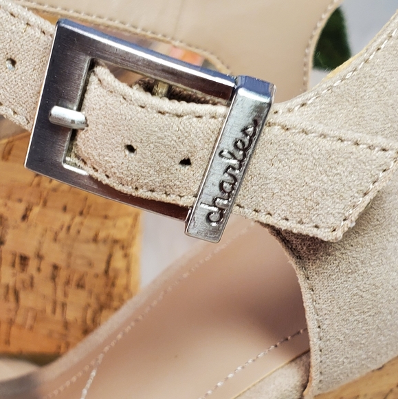 CHARLES DAVID NUDE LINDY PLATFORM SANDALS SZ10 NIB - Picture 6 of 8